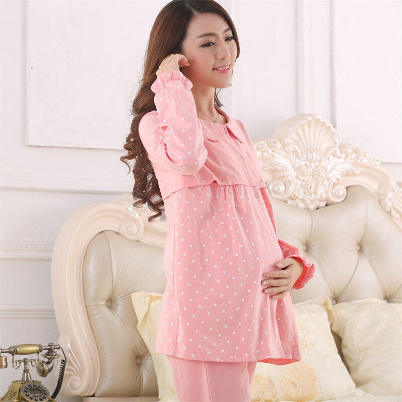 Zwangerschap Kleding Moederschap Dragen Winter Camisa De Dormir Moeder Herfst Breasfeeding Verpleging Pyjama Vrouwen Kleding