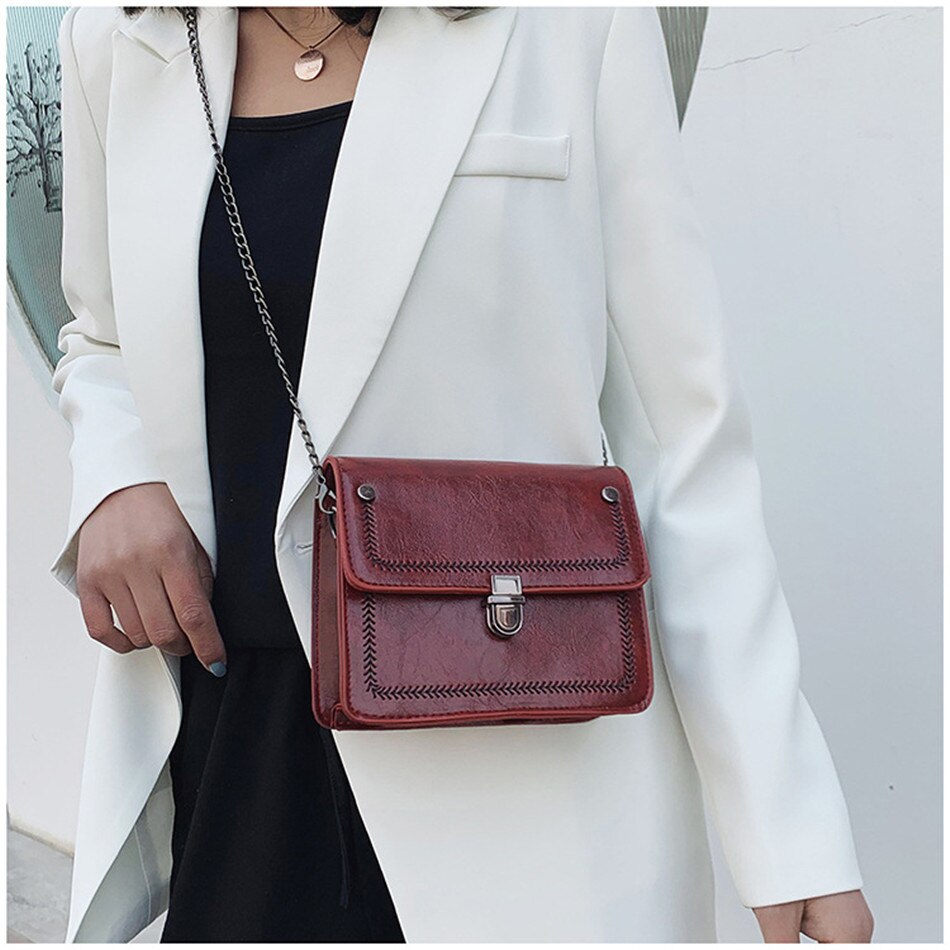 Mini klaff kvinner messenger bag vintage chian small shoulder cross body vesker håndveske damer bolso mujer