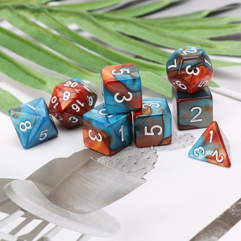 11Pcs/Set Digital Dice D4 D6 D8 D10 D12 D20 Sided Dices For RPG DND D&D