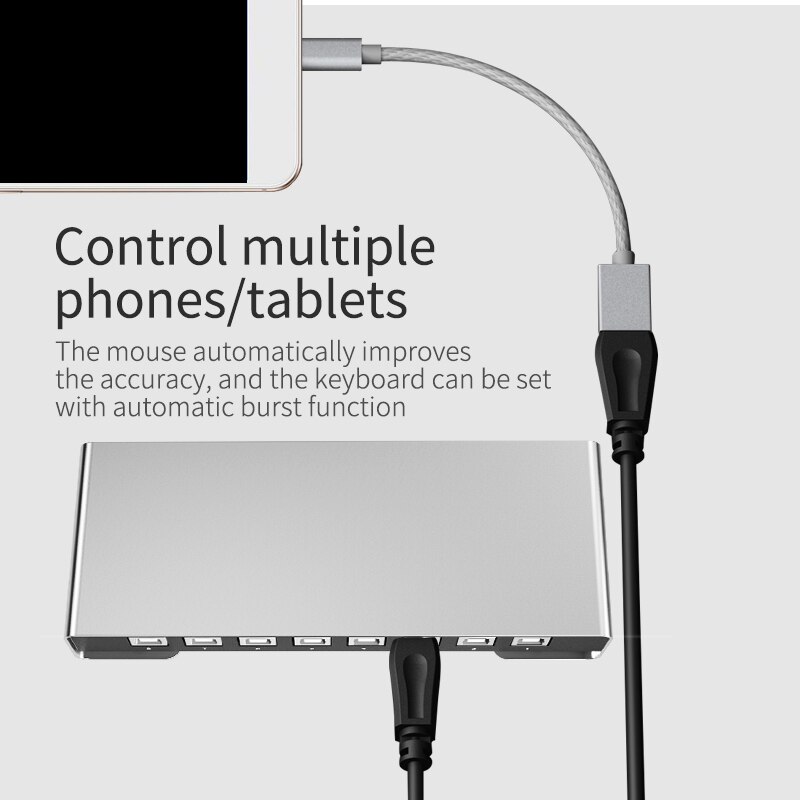 Unnlink-controlador síncrono de 8 puertos USB KMV, 1 Juego de Control de teclado y ratón, 8 piezas/ordenador/portátil/MESA PARA estación de trabajo
