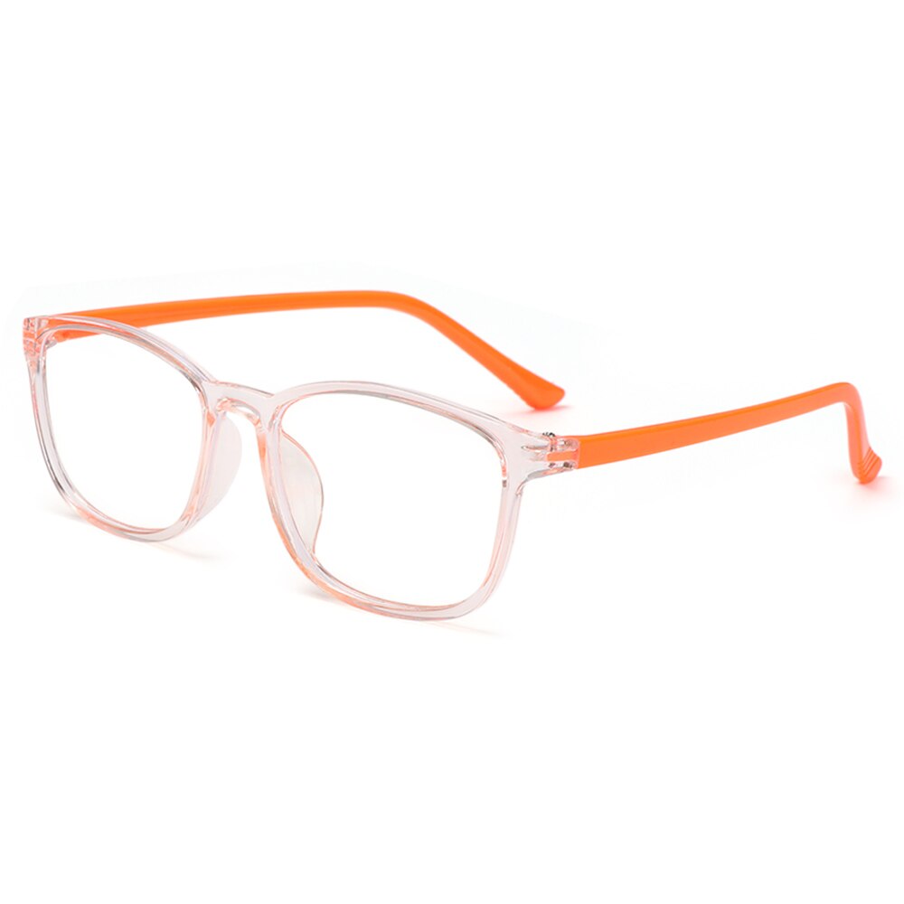 Lunettes Anti-lumière bleue pour enfants, lunettes pour garçons et filles, cours en ligne, Protection des yeux, ordinateur, monture Ultra légère, confortables: orange