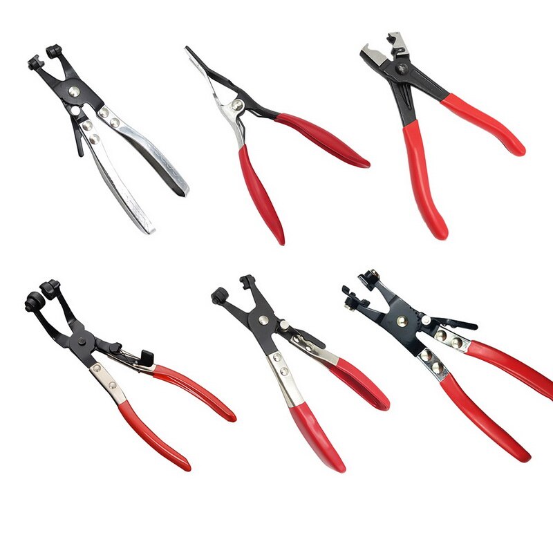 Auto Hose Clamp Plier Set Car Angled Clip Plier Cable Type Flexible Wire Long Pliers Tube Bundle Removal Repair Tool