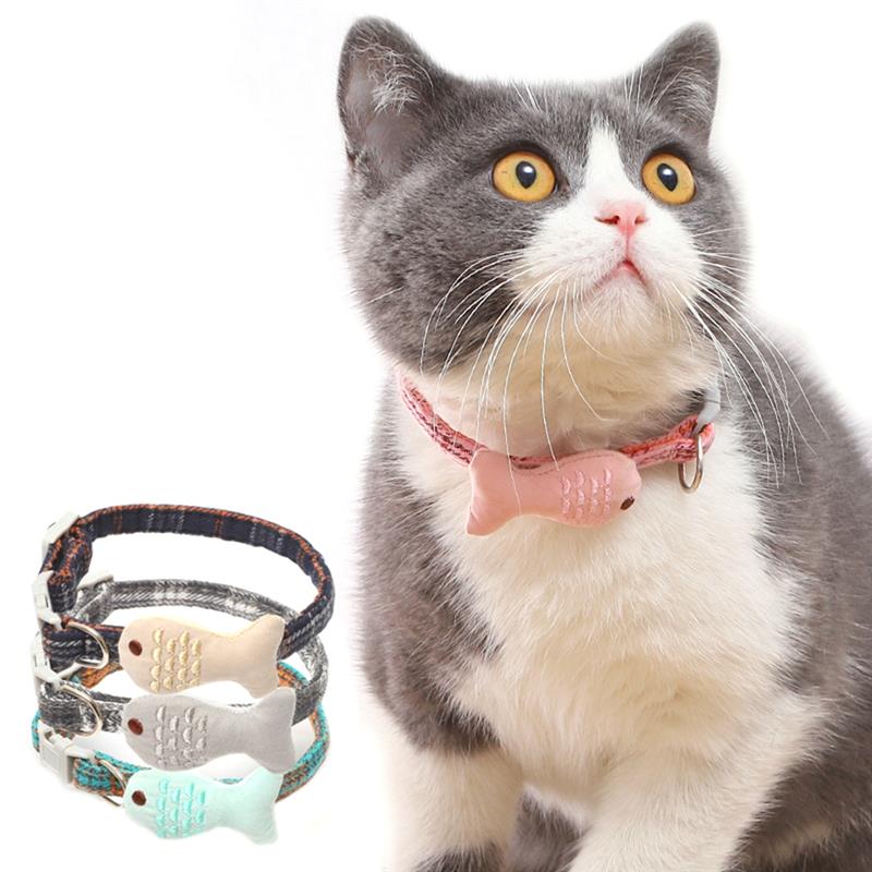 Kat Kraag Vis Verstelbare Halsband Voor Katten Kitten Puppy Halsbanden Voor Katten Hond Chihuahua Pet Cat Halsbanden Dierbenodigdheden