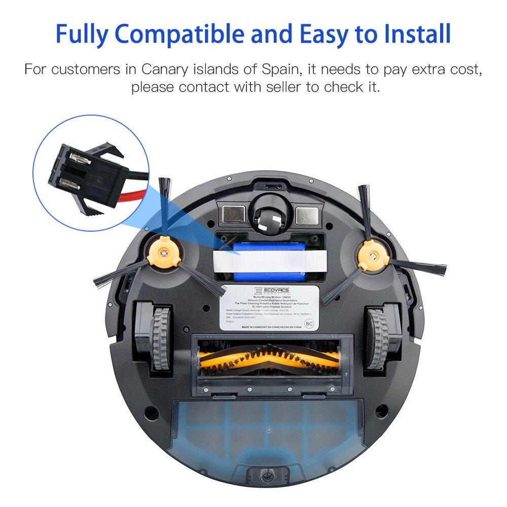 Sparkole 14.4V 2600mAh Li-ion Battery For Conga Excellence 990 1090 Ecovacs Deebot N79 N79S DN622 Eufy RoboVac 11 11S 12 35C