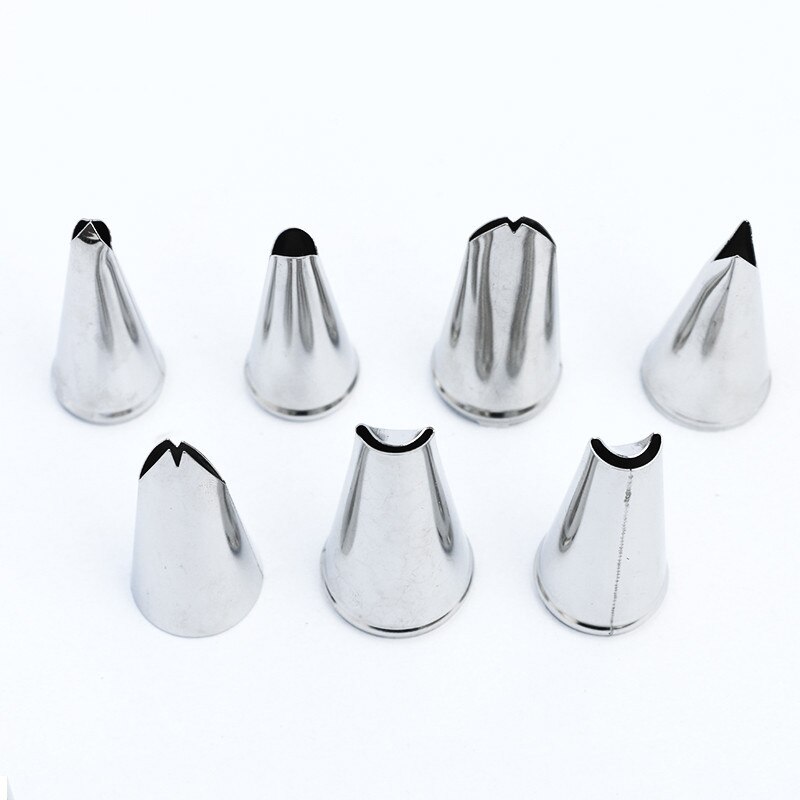 7 Stks/set Icing Piping Nozzles Premium Rvs Cake Decorating Gereedschap Voor Bloem Cake Bakvormen Piping Tips