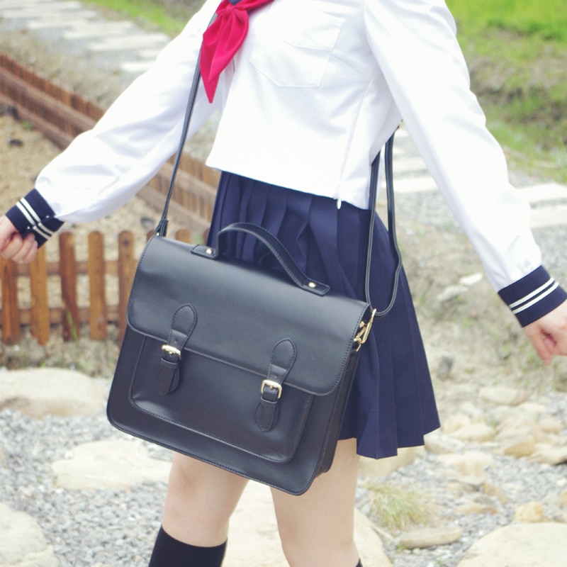 Japanese JK Uniform Handbag Bag Student College Style backpack PU Leather Bag Arrived