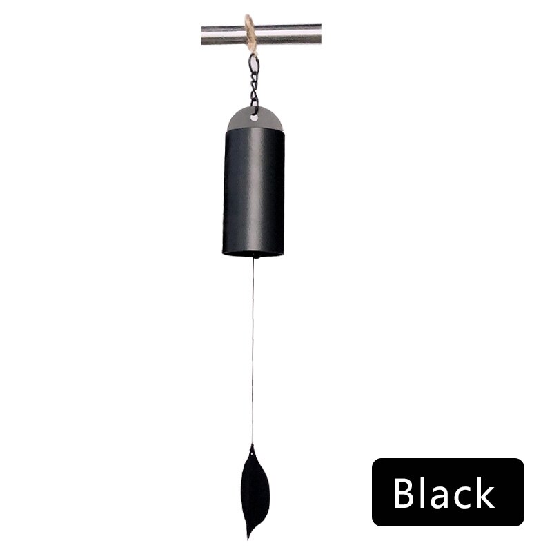 Carillón de viento para jardín, campanas de viento colgantes para exteriores, Feng Shui, campana de viento japonesa, granja rústica, decoración para habitación de niños, 2022: Negro / 6x6x48cm
