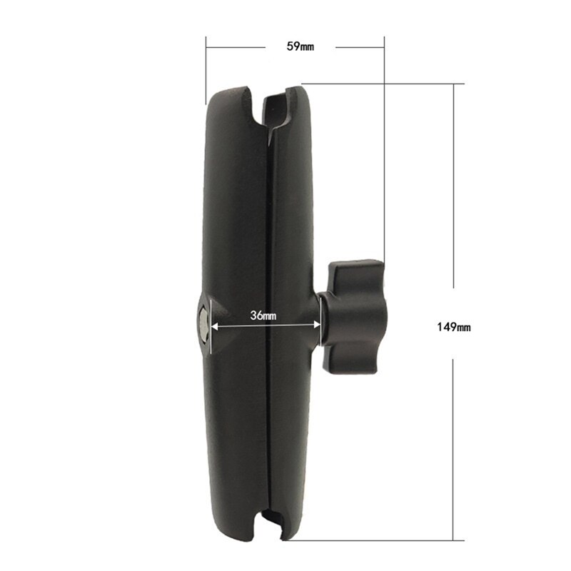Double Socket Arm Length 15cm Double Socket Arm for with 1 Inch Ball Base Mount Motorcycle Camera Extension Arm