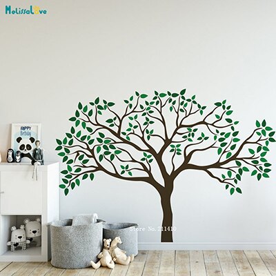 Tree Nursery Removable Vinyl Wall Sticker Animals Cute Creatures Nursery Kids Children’s Bedroom Playroom Decals YT1840: color 1 / M 150cm wide