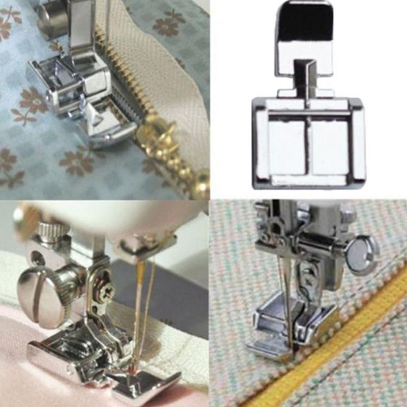 Metal Zipper Foot Household Snap-on Sewing Machine Parts Presser Foot Invisible ZipperFoot for Singer brother janome juki