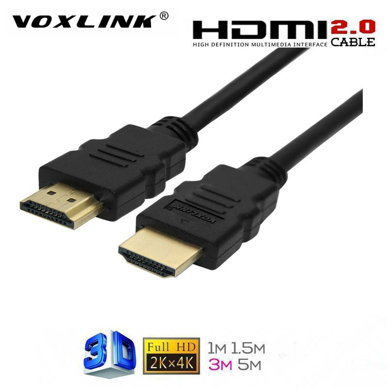 Voxlink 2.0 Kabel Audio Line Compatibel Male Naar Male Kabel 1M 1.5M 3M 5M OD5.5MM 2160P Printer Lijn Voor Ethernet Kabel Computer