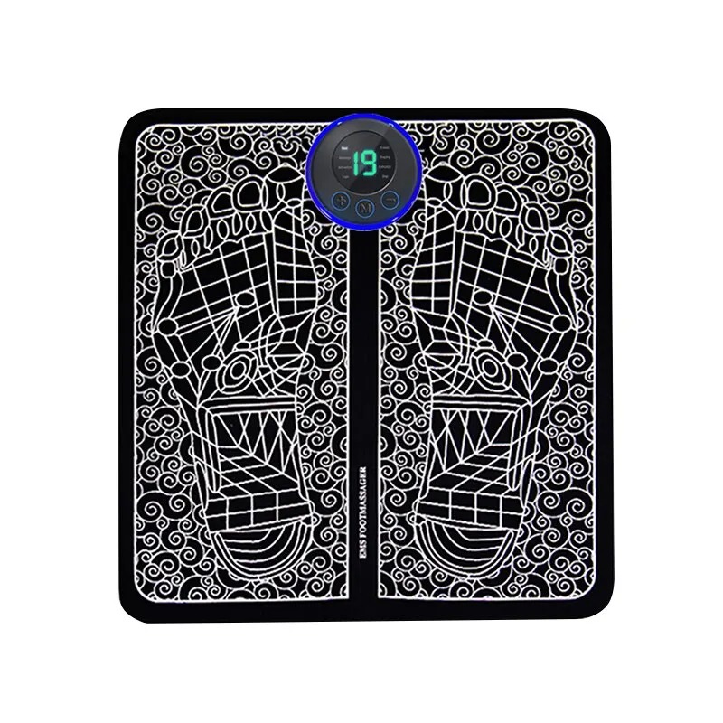 EMS Pulse Foot Massger Sole Massage Pad Current Stimulation 8 Modes 19 Level Electric EMS Foot Massager Pad Relax Feet Leg: Default Title