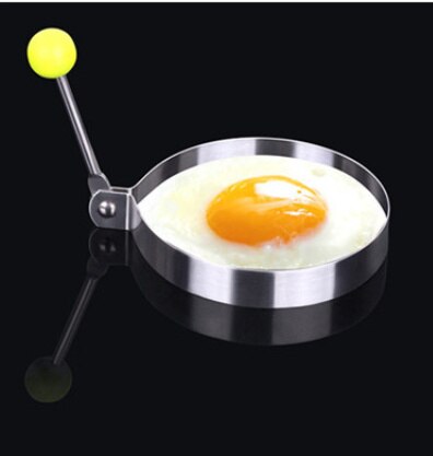 Æg form æg ring pandekage maker rustfri skimmel til stegte æg nonstick rustfrit stål stegte æg forme køkkenredskaber tilbehør: Rund form