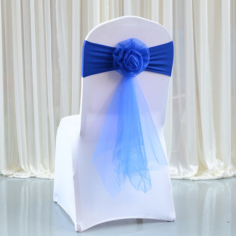 1 Stück Hochzeit Sessel Bogen Organza Sessel Schärpe Blume Sessel Startseite Knoten Pro Bankett Veranstaltung Geburtstag Party Dekoration: A02