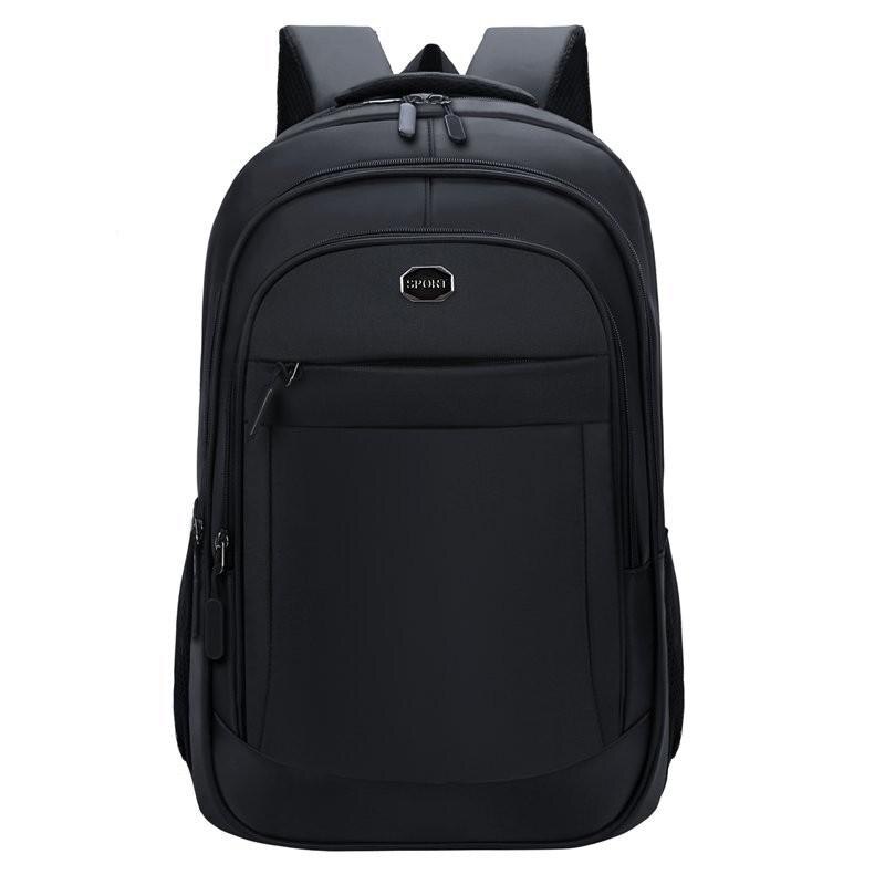 Rucksack Laptop Männliche Rucksack Geschäft Computer Reise Rucksack Hochschule Schüler Buch Bagpack Schule Taschen Für Teenager Jungen: Schwarz