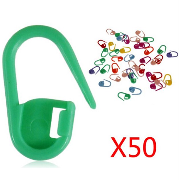 50pcs Locking Stitch Marker Lock Pins Plastic Ring Markers For Knitting Crochet Mark Rows Keep Knitted Track: Default Title