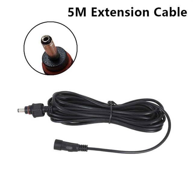Luces LED solares para estanque de peces, luz subacuática de paisaje impermeable IP68, RGB, luz de fuente para acuario, decoración de césped: 5M Extension Cable