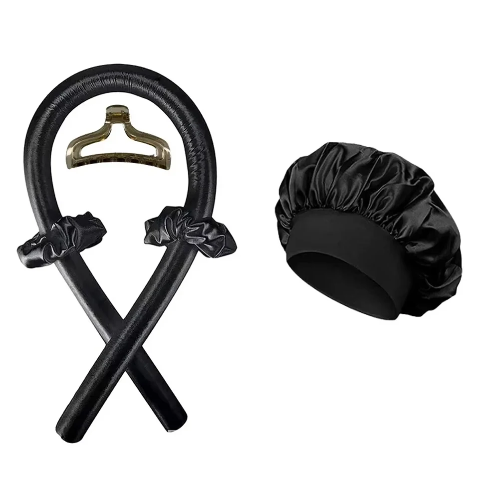 Varilla rizadora sin calor, gorro de noche sin cinta térmica, rizadores de pelo perezosos, diadema, rulos para el cabello, diadema suave para dormir, herramientas de peinado: YELLOW