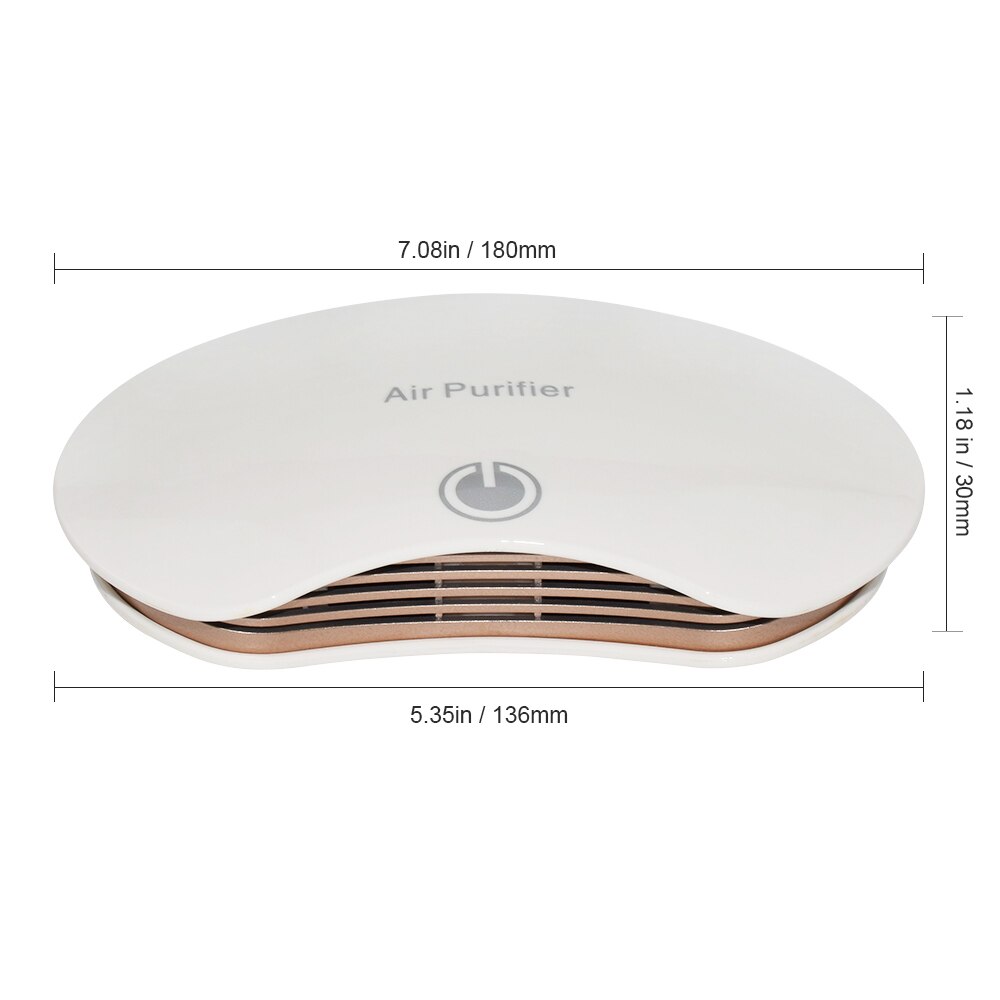 Ionizador purificador de aire para coche, filtro de iones negativos frescos con filtro, elimina PM2.5, formaldehído, anión, accesorios para coche