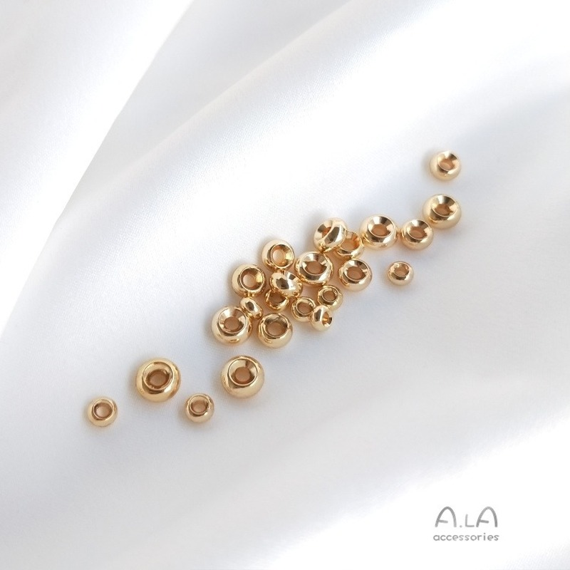 10 Teile/satz Retention Goldenen Kugeln Hohl Bead Reifen Perlen DIY Armband Spacer Perlen String Ornament Verstreuten Perlen Handgemachte