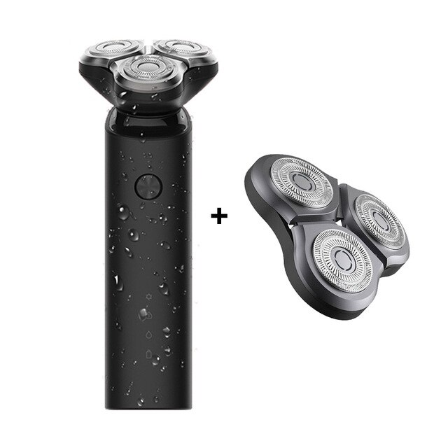 Xiaomi-Afeitadora eléctrica Mijia, maquinilla de afeitar para hombres, máquina de afeitar barba seca y húmeda, afeitadora de barba, recargable, lavable, cabezal 3D, dos cuchillas: shaver add 1pc blade