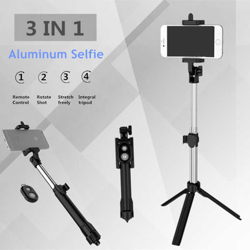 Stativ monopod selfie stick bluetooth med knapp pau de palo selfie stick för iphone 6 7 8 plus för huawei xiaomi android telefon