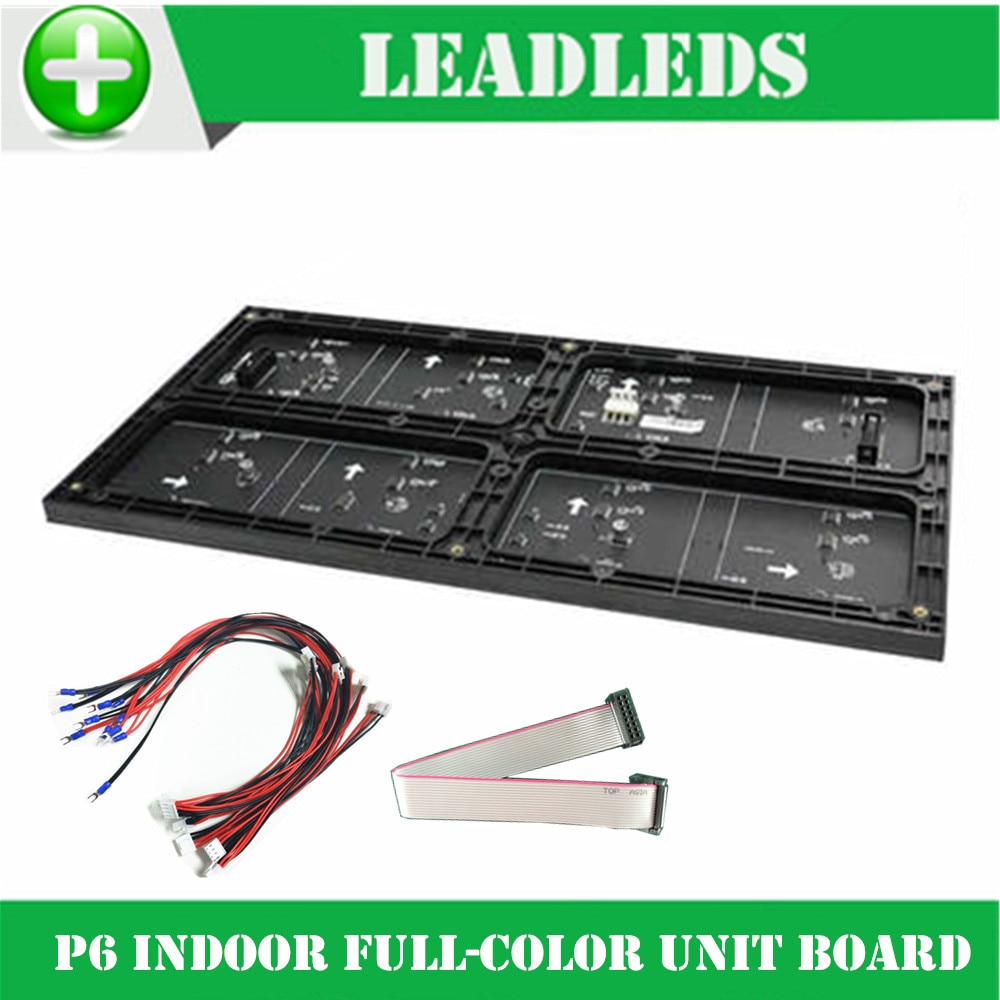 Módulo De Pantalla LED P6 RGB a todo Color para interiores, con 1R1G1B, 384x192mm, 32x64 píxeles para pantalla grande y transparente