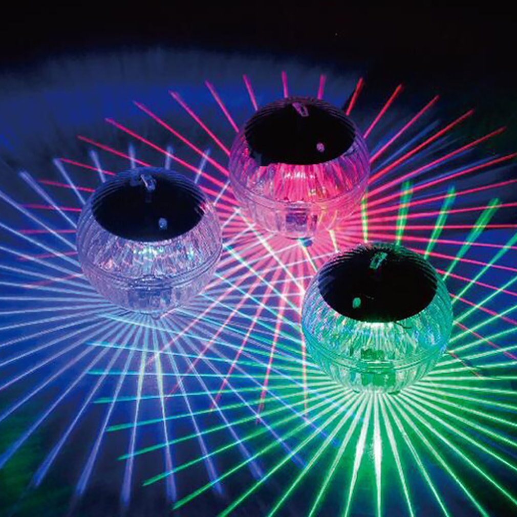 Ao ar livre luzes de deriva de água solar luz colorida luz amarela quente lagoa luzes flutuantes luzes bola luzes da piscina