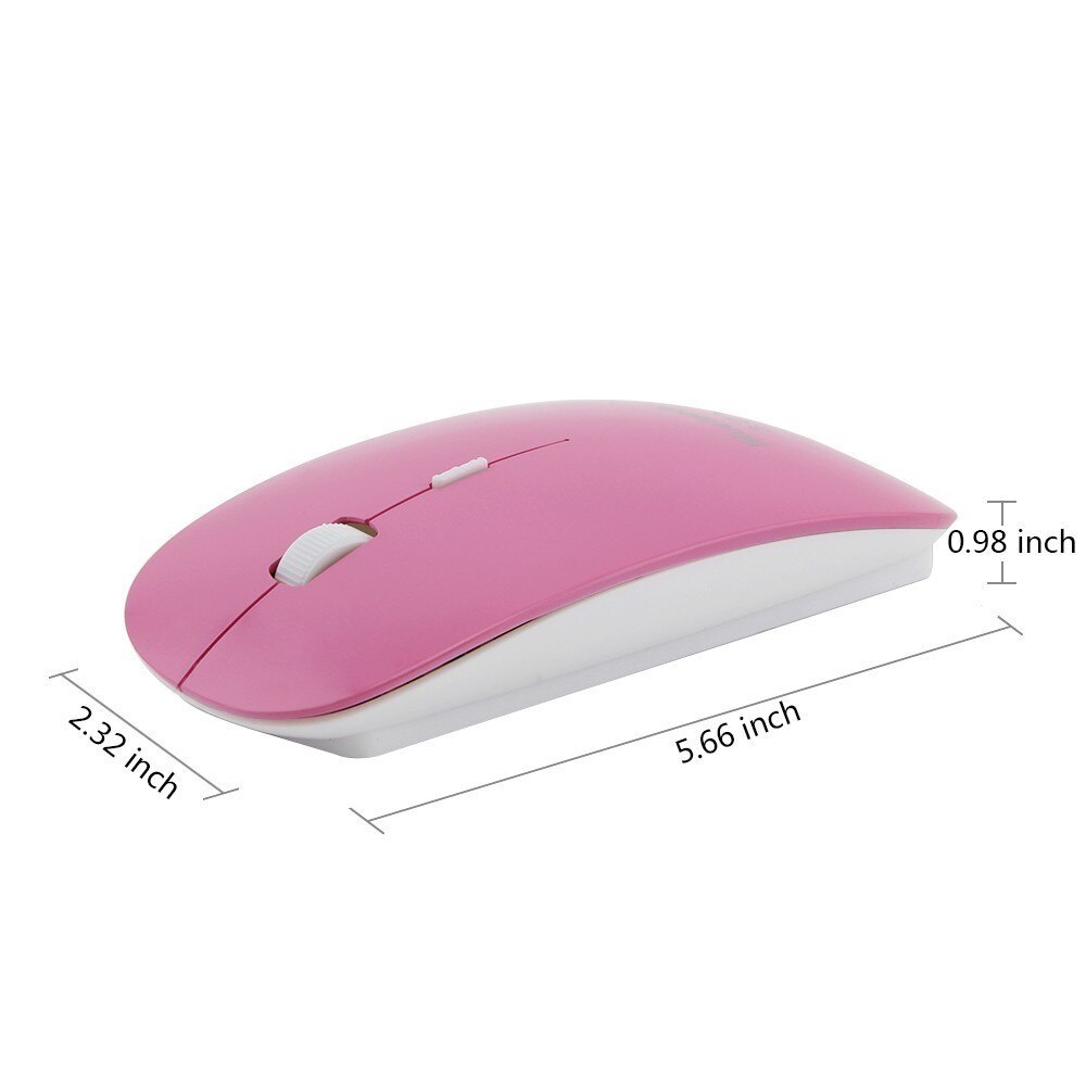 Bezprzewodowa mysz z Bluetooth optyczna Ultra cienka szczupła 3D komputer Mause mała różowa ergonomiczna mysz BT 3.0 na PC Laptop Notebook Girl