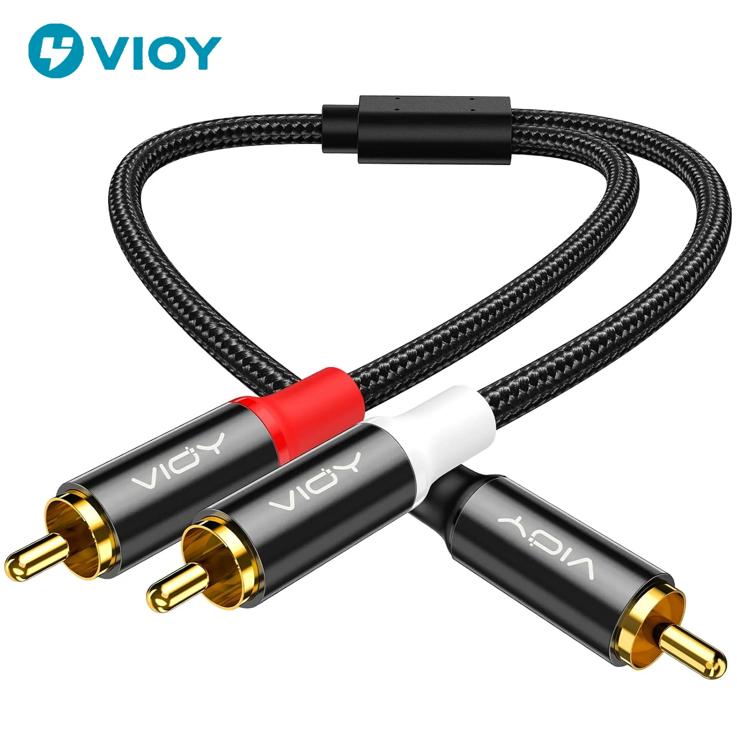 Cable de subwoofer con adaptador RCA Y, doble blindaje, 1RCA macho a 2RCA macho, Cable de Audio estéreo para subwoofer, DVD, TV, amplificador, cine en casa