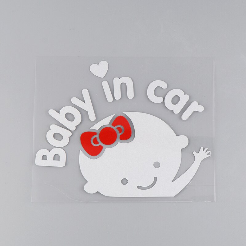 Cartoon Auto Stickers, Reflecterende Vinyl Styling Baby In Auto Warming Auto Sticker ,Baby Aan Boord Reflecterende Muursticker