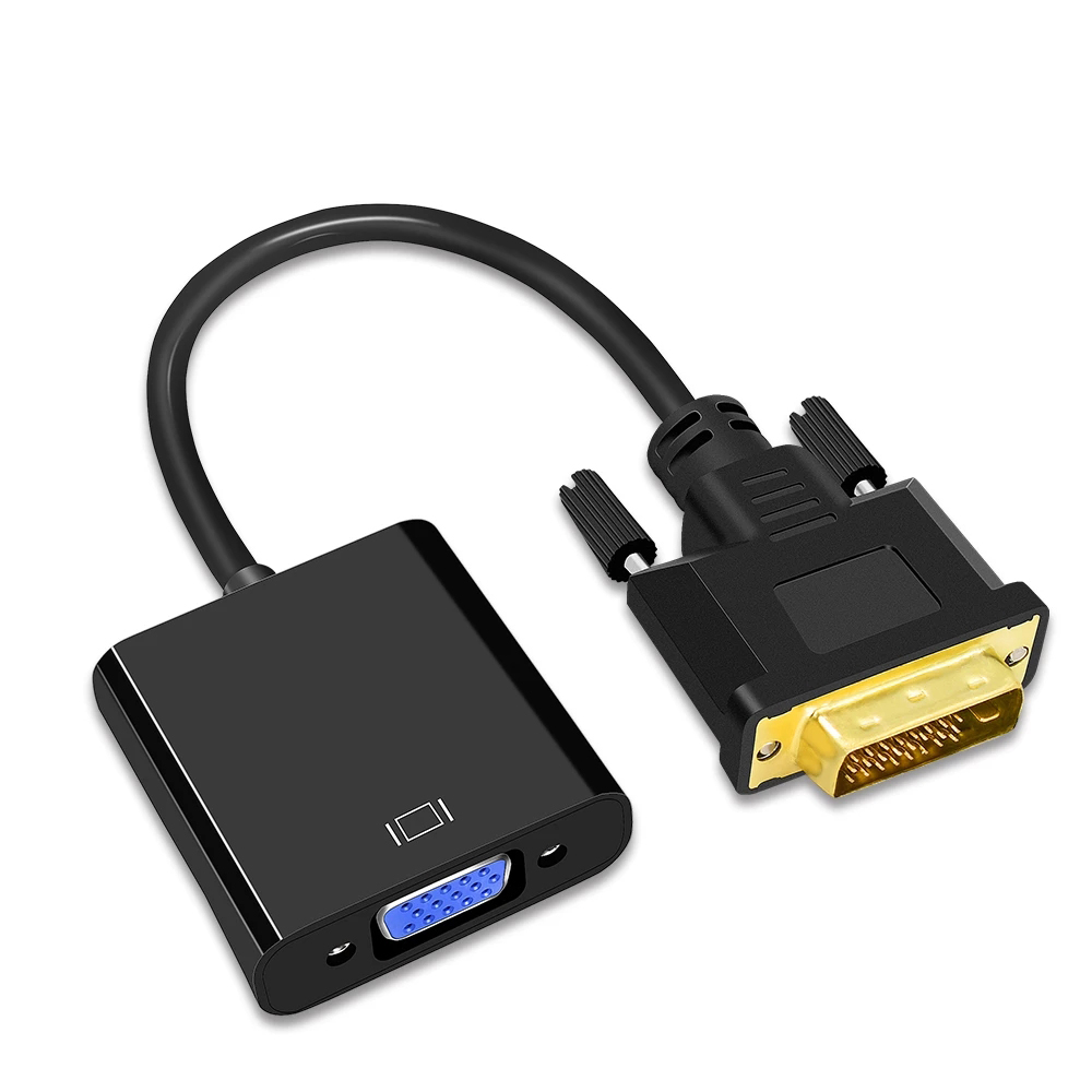 Full HD 1080P DVI-D DVI zu VGA Adapter Video Kabel Konverter 24+1 25Pin zu 15Pin Kabel Konverter für PC Computer Monitor