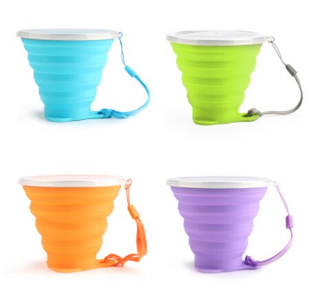 270Ml tazza da acqua pieghevole in Silicone per esterni tazza telescopica creativa portatile ultrasottile Mini tazze da caffè da viaggio a scomparsa: combination 01