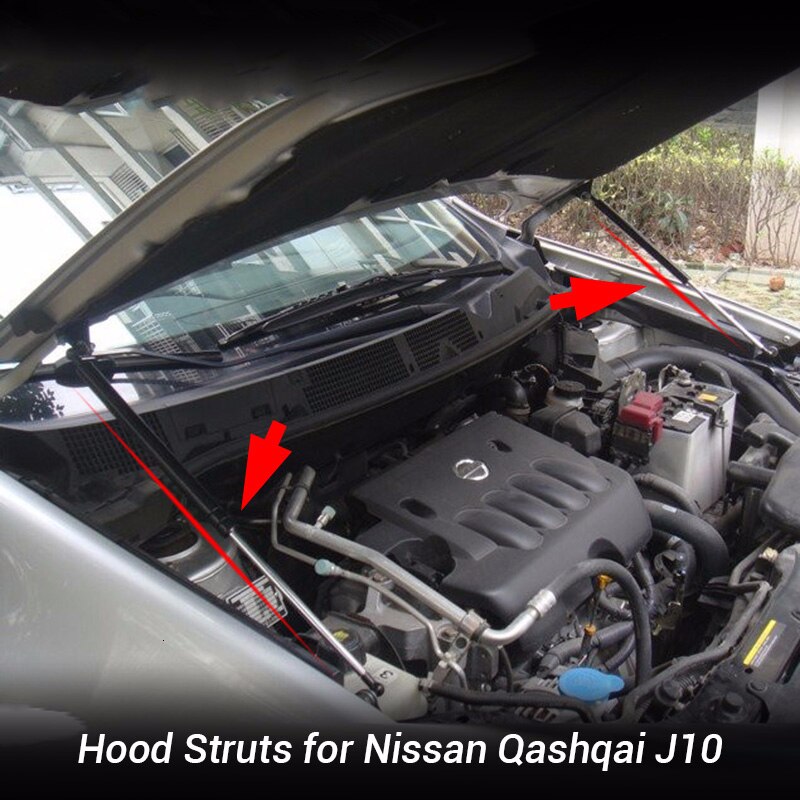 Speedwow front motorhjelm lift gas støddæmper spjæld lift support støtteben for nissan qashqai  j10