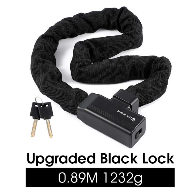 West Fietsen Bike Lock 0.9/1.2/1.45 M Motorfiets Fiets Kabel Lock Anti-Diefstal Met 5 Wachtwoord gecodeerde Gelegeerd Staal Sloten Voor Fietsen: 0.89M Upgraded