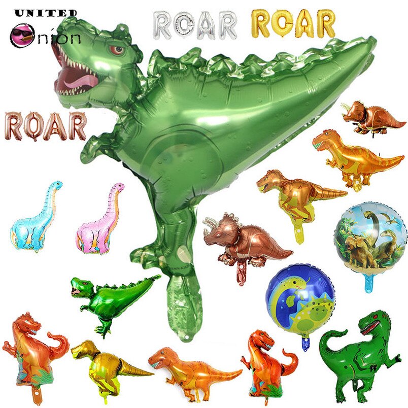 The 1pcs Giant Dinosaur Foil Balloon Children's Dinosaur Party Birthday Decorations Balloons Kids Toys Boys Animal Balloons