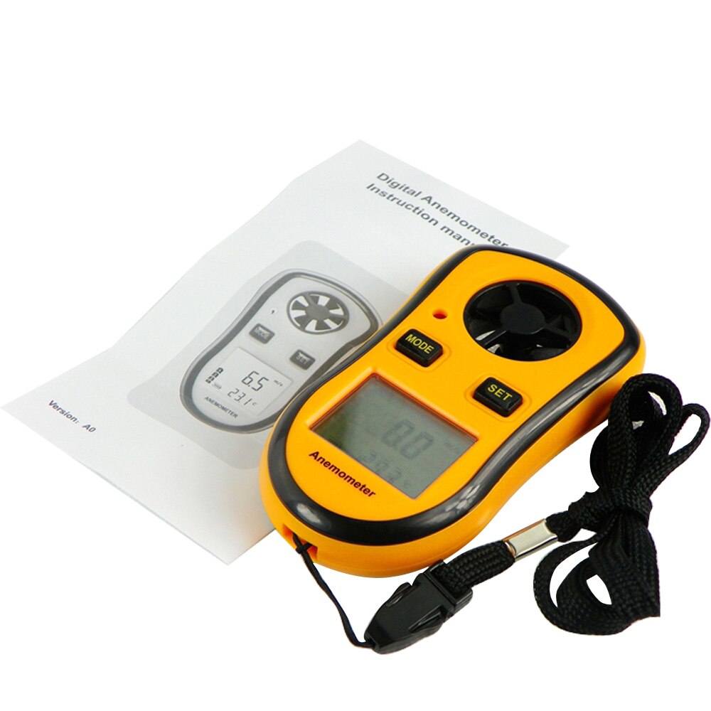 GM8908 LCD Digital Hand-held Pocket Smart Anemometer Air Wind Speed Scale Meter Measure Velocity Less than 90%RH