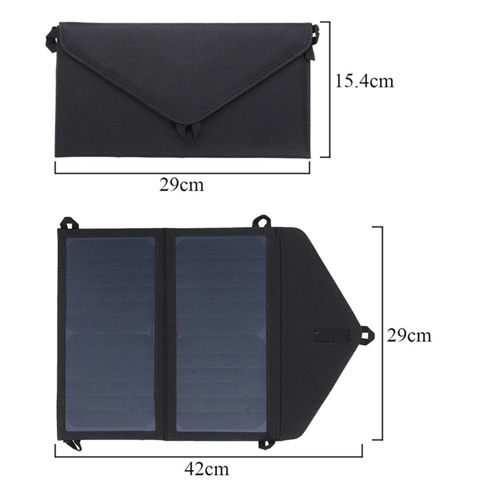 Polysilikon solenergipaneler hopfällbara solceller laddare 5v 2a usb-utgångsenheter bärbara solpaneler för smartphones
