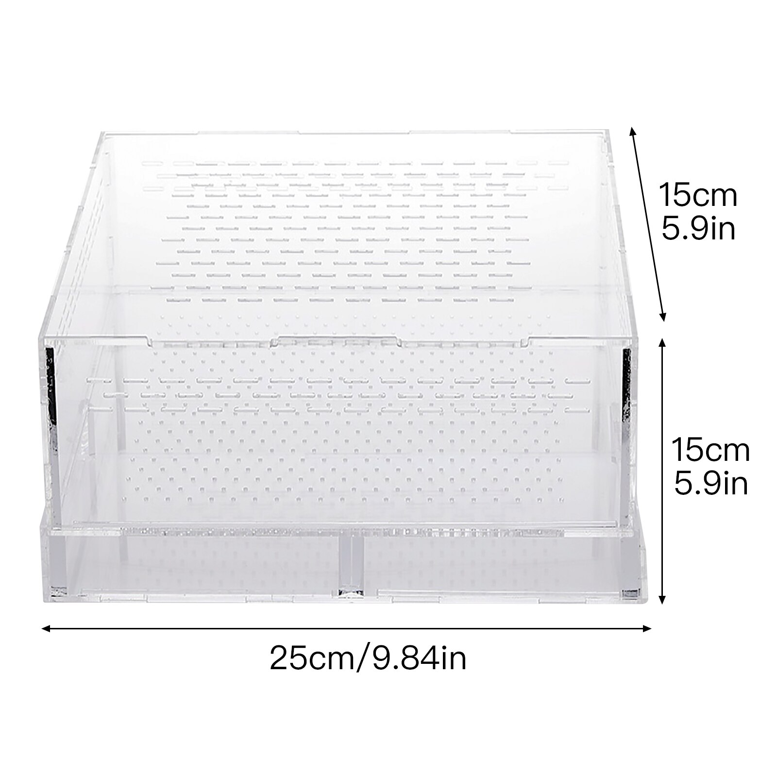 Acrylic Feeding Box Breeding Animals Box Pet Climbing Terrarium 4 Sizes Translucent Transparent Anti-escape Insect Breeding Box: 25 x 15 x 15CM