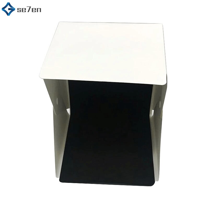 Portable 23*24cm Mini Folding Studio Diffuse Soft Box Lightbox 2 LED Light Black White Photography Background Photo Studio box