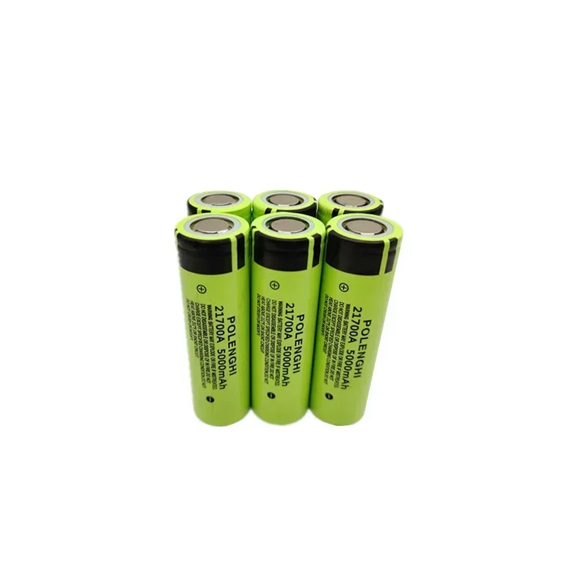 100%  genopladelige lithium-ion-batterier med ægte kapacitet 3.7v 21700 mah 5000 flad top, der bruges til lommelygte og bilbatterikomponenter