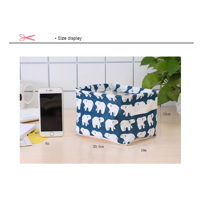 Torage Basket DIY Desktop Organize Folding Linen Toy Storage Box Sundries Underwear Cosmetic Organizer Laundry Basket