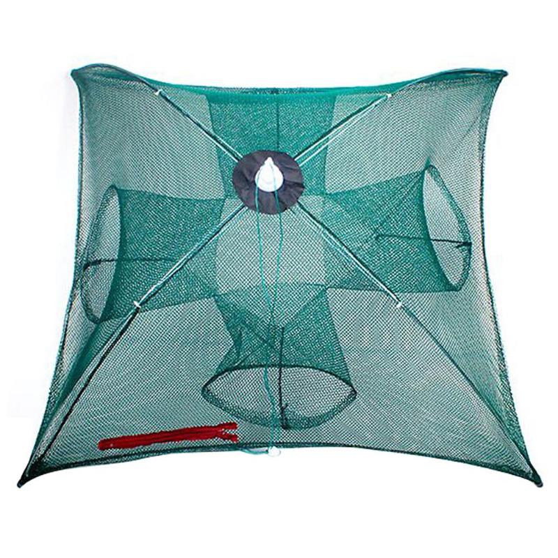 Filet de pêche pliable et Portable, 12/16 trous, pour attraper des poissons, des écrevisses, des crevettes, des ménés, du crabe, des appâts, des pièges, des Cages, en maille