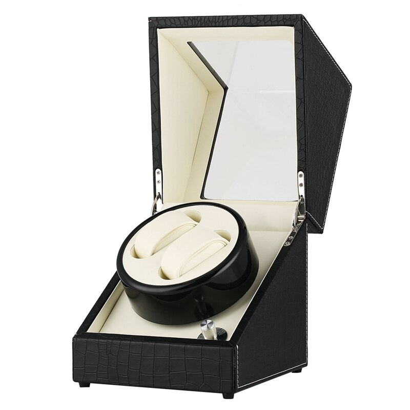 Caja de Motor rotador de cocodrilo, bobinadora automática mecánica de reloj, de fibra de carbono, bobinadora doble, coctelera silenciosa para reloj, almacenamiento de joyas