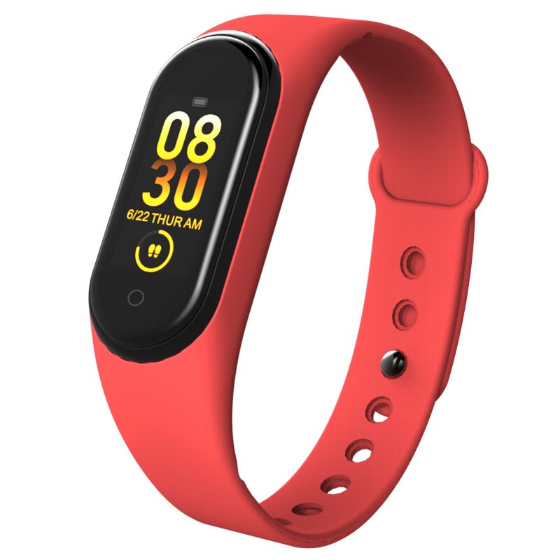 M4 Smart Band Armband Hartslag Bloeddruk Horloge Smartband Fitness Tracker Cardio Armband M4 Band Gezondheid Smart Polsband: Rood