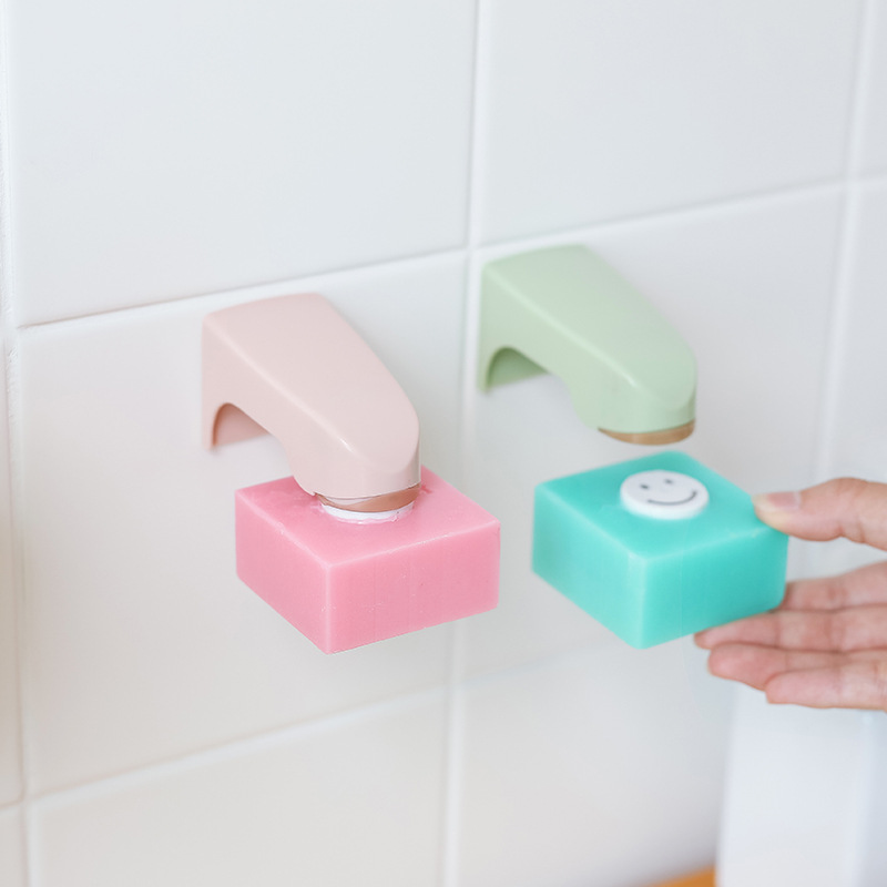 1pc Edelstahl Seifenschale Kreative schlagen-freies Seife Halfter Zauberstab Halfter Schlecht Gerät Praktische Magnetische seife Halfter
