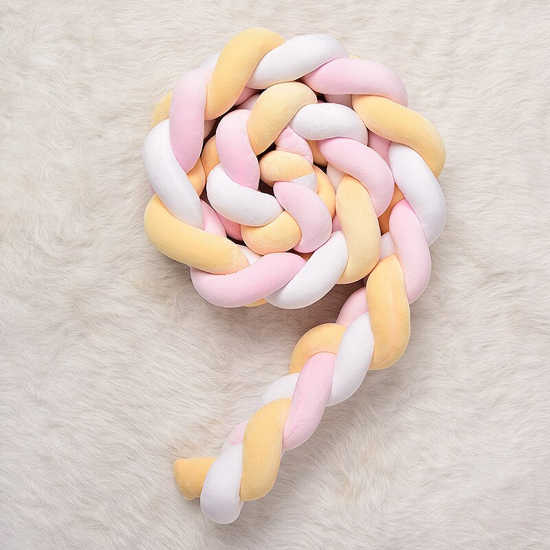 3M di Lunghezza del bambino presepe biancheria da letto di Torsione treccia di Nodic Nodo Del Respingente Lungo Annodato Treccia di colore Puro di Tessitura: 6