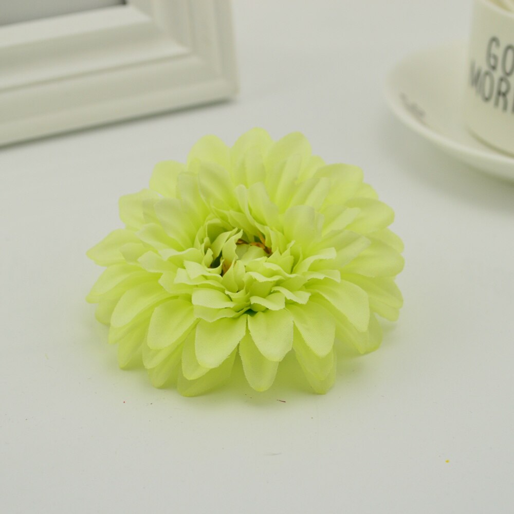 10 stuks kunstbloemen goedkoop voor bruiloften, banketten, huisdecoratie, doe-het-zelf krans, handgemaakte bloemkunst, zijden gerbera, chrysanthemum: Groente