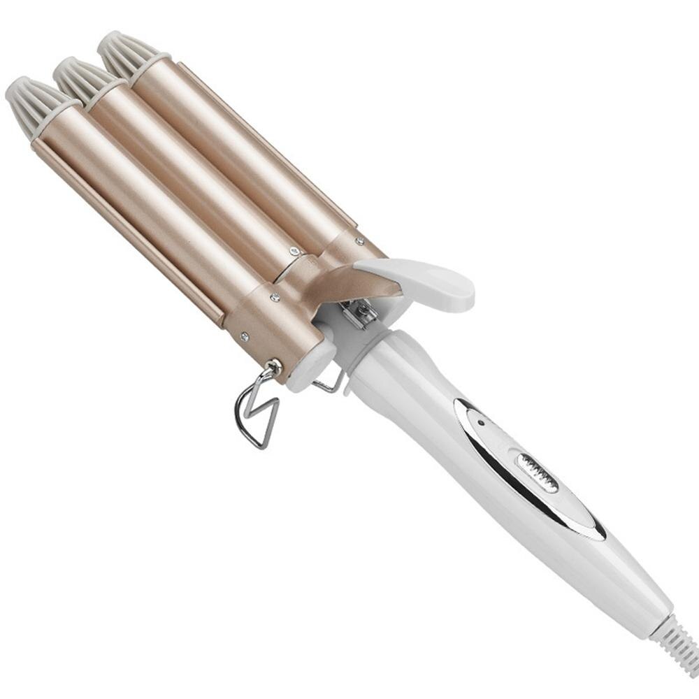 Kemei 22mm Hair Curling Iron 110-220V Ceramic Triple Barrel Hair Curler Not Hair Hurt Hair Waver