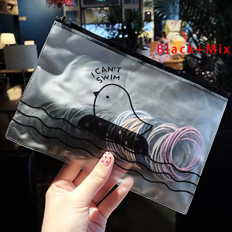 [100 PCS] Basic High Elastic Hair Rope Headdress Rubber Band Hair Rope Female Hair Simple Rubber Band: Hair ring 110-11